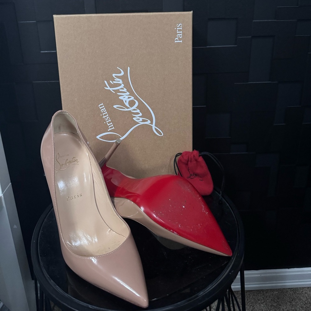 Christian Louboutin So Kate 120 Nude Pumps Heels